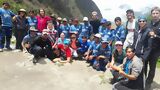 Our group finishing the trek, Inca Trail